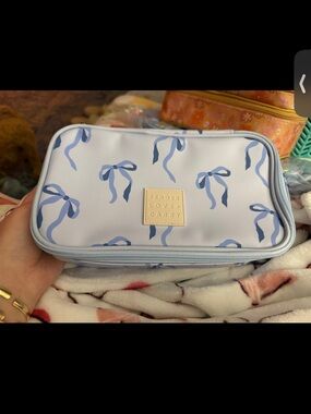 Blue Bow Cosmetic Bag